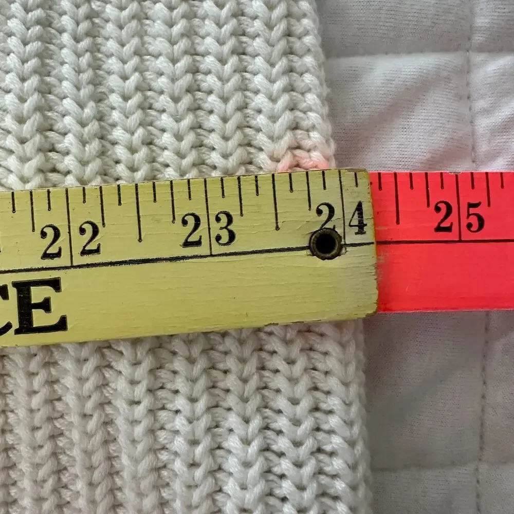 Abercrombie & Fitch Dress Womens XL White Chunky Knit Mini Shift Tennis Preppy - Picture 9 of 10